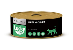 Lucky bits (Лаки Битс) консервы для кошек мясо кролика с клюквой, 100 г