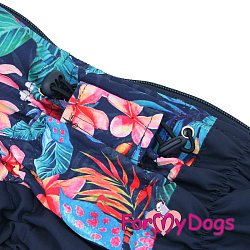 FOR MY DOG Комбинезон черно/розовый "Цветы"для девочек (12) FW988-2021 F
