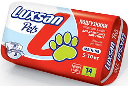 Подгузники Luxsan впитывающие для домашних животных 5-10 кг 1 шт (14 шт)