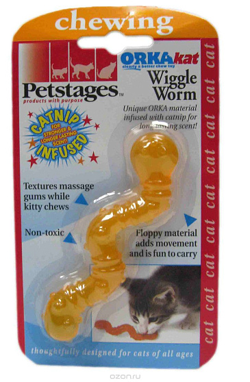 Petstages игрушка для кошек "ОРКА червяк" 329YEX