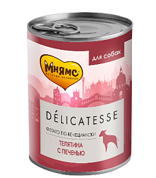 Мнямс delicatesse консервы для собак “Фегато по-венециански” (телятина с печенью) 400 г