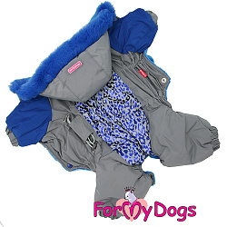 FOR MY DOG Комбинезон серо/синий  для мальчиков  (12) FW929-2020 F