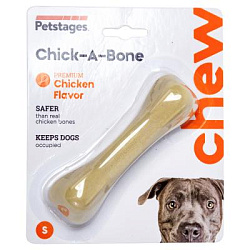 Petstages игрушка для собак Chick-A-Bone косточка с ароматом курицы 11 см малая 67340