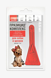 Празицид комплекс для собак и щенков менее 5 кг, 1*0,5 мл, Апиценна