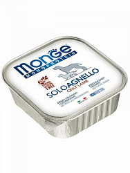 Monge Dog Monoprotein Solo Влажный монопротеиновый корм, консервы для собак паштет из ягненка 150г