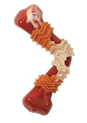 Игрушка для собак Карнивор кость бумеранг, вкус бекона, красная 17.8 x 9.3 x 4.1 см MPets