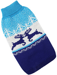 FOR MY DOG Свитер  "Олени" голубой (12-14) FW826-2019 В