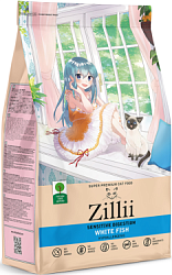 ZILLII Sensitive Digestion Cat Сухой корм для взрослых кошек с чувст.пищеварением 400гр Белая рыба