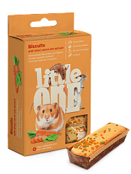 LITTLE ONE Бисквиты для мелких грызунов с морковью и шпинатом 5*7г