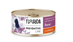 Florida Cat Renal Консервы кошек. Профилактика почечной недостаточности, с индейкой 100г