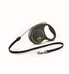 FLEXI Рулетка BLACK DESIGN S трос 5 м до 12 кг зеленый 56104F