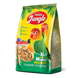 Хэппи Джангл корм для попугаев средних 500 г Неотерика