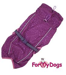 FOR MY DOG Попона -дождевик "Капли"фиолетовый р-р 18 647SS-2022