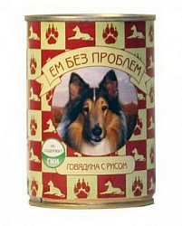 Ем без проблем д/собак ж/б Говядина с рисом 20*410 г 