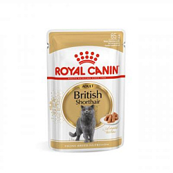 Royal Canin (Роял Канин) British Shorthair Adult Корм консервированный для взрослых британских короткошерстных кошек,соус, 85г