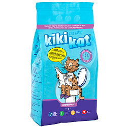 Наполнитель для кошачьего туалета "KikiKat" супер-белый комкующийся с ароматом "Лаванда" 5 л