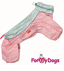 FOR MY DOG Дождевик розовый/серебро для девочек р-р 14 605SS-2022 F