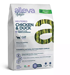 Alleva Holistic Cat Neutered сухой корм для стерилизованных кошек с курицей и уткой 1,5 кг 11630