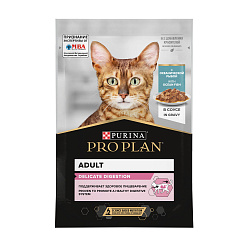 PRO PLAN (Про План) DELICATE DIGESTION влажный корм для взрослых кошек  с океан. рыбой в соусе, 85 г