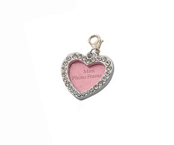 Адресник со стразами и вкладышем "Сердечко" 2830614 Sima