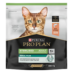 PRO PLAN (Про План) Sterilised RENAL PLUS для взрослых стерилизованных кошек с лососем, 400 г