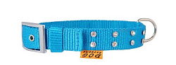 Ошейник Dog Extreme нейлон со стразами, синий 64502
