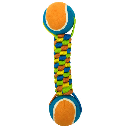 Petpark игрушка для собак Плетенка с двумя теннисными мячами 6 см (32003)