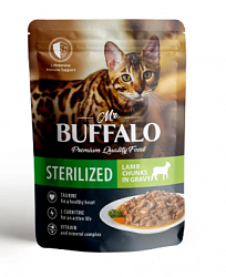 Mr.Buffalo  STERILIZED для стерилизованных кошек, ягненок в соусе, 85 гр.