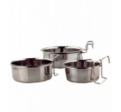 Миска металлическая на крючках 0,15 л, СН-100 (360495) ЛЕОНАРДО