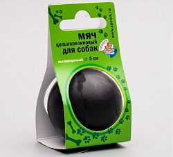 Игрушка "Цельнорезиновый мяч", 5см, черный 1931531