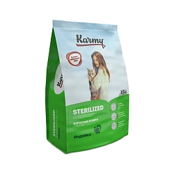 KARMY (Карми) корм сухой для стерилизованных кошек индейка 1,5 кг