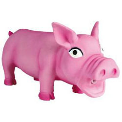 Игрушка для средних собак из латекса "Свинка" хрюкающая 17 см Trixie