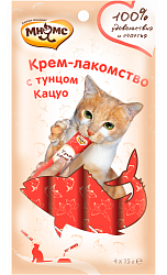Мнямс Крем-лакомство для кошек с тунцом Кацуо 15 г 703768
