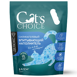 Наполнитель Cat's choice (Кэт Чойс) Силикагелевый наполнитель с синими гранулами 5 л/2 кг