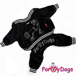 FOR MY DOG Костюм "Chinese cr. dog" велюровый черный (14) 114SS-2014  