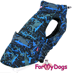 FOR MY DOG Попона сине/черная FW1185-2022T