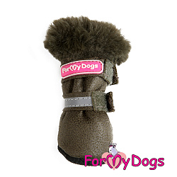 FOR MY DOG Сапоги зимние оливковые ц/кр (3) FMD672-2021