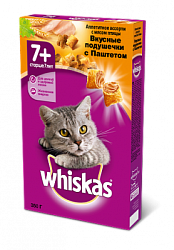 WHISKAS® (Вискас) сухой корм для кошек от 7 лет подушечки паштет/птица, 350 г 10116578