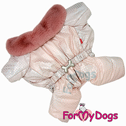 FOR MY DOG Комбинезон бежевый металлик для девочек (16) FW1102-2021 F** 