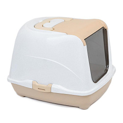 Туалет-домик для кошек закрытый с дверцей 50*38*h37см Моськи-Авоськи