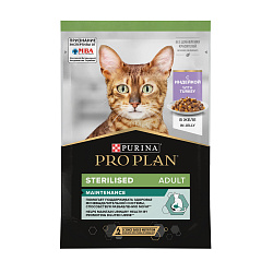 PRO PLAN (Про План) STERILISED влажный корм для стерилизованных кошек с индейкой в желе, 85 г