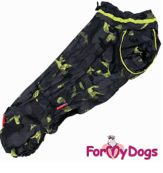 FOR MY DOG Комбинезон  т.серый/лайм камуфляж для мальчиков р-р К47