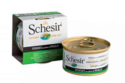 Schesir консервы для кошек тунец/цыпленок 85 г 60334