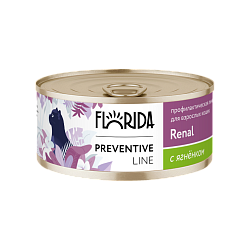 Florida (Флорида) Консервы Ренал для кошек Профилактика почечной недостаточности с ягненком 100 г