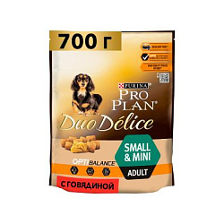 PROPLAN DUO DELICE для взрослых собак мелких пород говядина/рис 2,5 кг