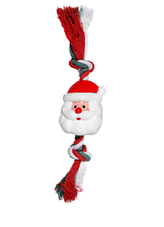 Игрушка виниловая для мелких пород NEW YEAR Дед Мороз с верёвкой 6/22 см, Triol