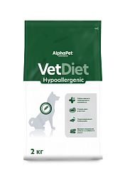 ALPHAPET (АльфаПет)  VET DIET HYPOALERGENIC сухой корм для взрослых собак (рыба) 2кг