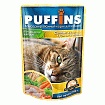 PUFFINS влажный корм для взрослых кошек сочные кусочки курицы в желе 100 г пауч 60361