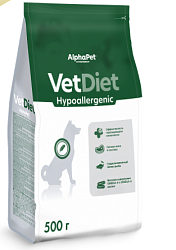 ALPHAPET (АльфаПет)  VET DIET HYPOALERGENIC сухой корм для взрослых собак (рыба) 0,5 кг