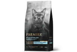 Premier Kat Премьер корм сухой для стерилизованных кошек лосось с индейка 400 г